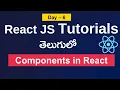 Components in React Functional Components Class Components react js in telugu