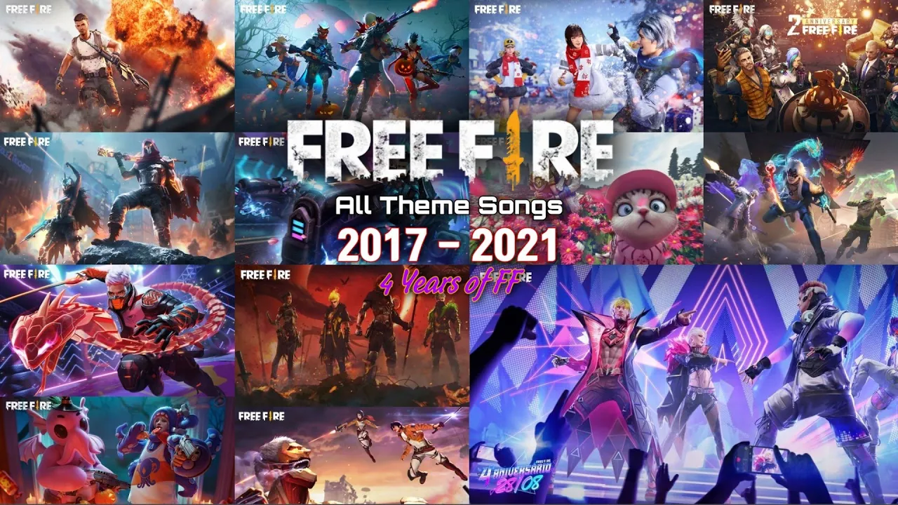 Free Fire All Theme Songs 2017 - 2021 ( OB29 ) | Old to New Theme | HD Free Fire All Theme Songs 2017 - 2021 ( OB29 ) | Old to New Theme | HD