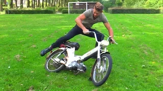 brommer stunt gaat fout 