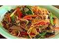 Japchae Glass noodles stir-fried with vegetables