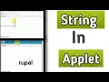String In Applet Java