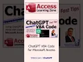 Enhance Your Microsoft Access Database with ChatGPT-Generated VBA Code