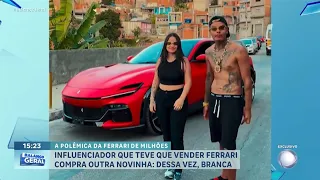 Influenciador Chrys Dias compra nova Ferrari após ser obrigado a devolver a primeira | BALANÇO GERAL