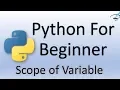 Python Tutorial for Beginners Scope of Variable