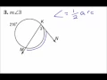 Geometry 10 62 Secants Tangents and Angle Measures