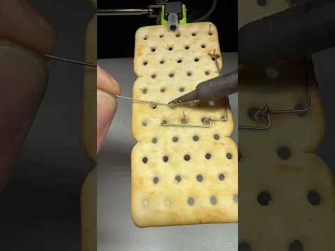 I didn’t have a PCB… so I used a cracker! 🤯