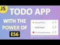 HOW TO create a To Do List App With JavaScript HTML and CSS ES6 For Beginners