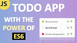 HOW TO create a To Do List App With JavaScript HTML and CSS ES6 For Beginners
