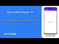 EP 01 Android Studio Basic Program I go2collage