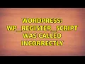 Wordpress wp - register