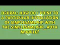 How do I point to a particular installation of simplesamlphp with the simplesamlphp - auth module
