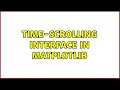 Time-scrolling interface in matplotlib