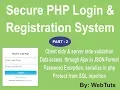 PHP Secure Login and Registration Script by webtuts