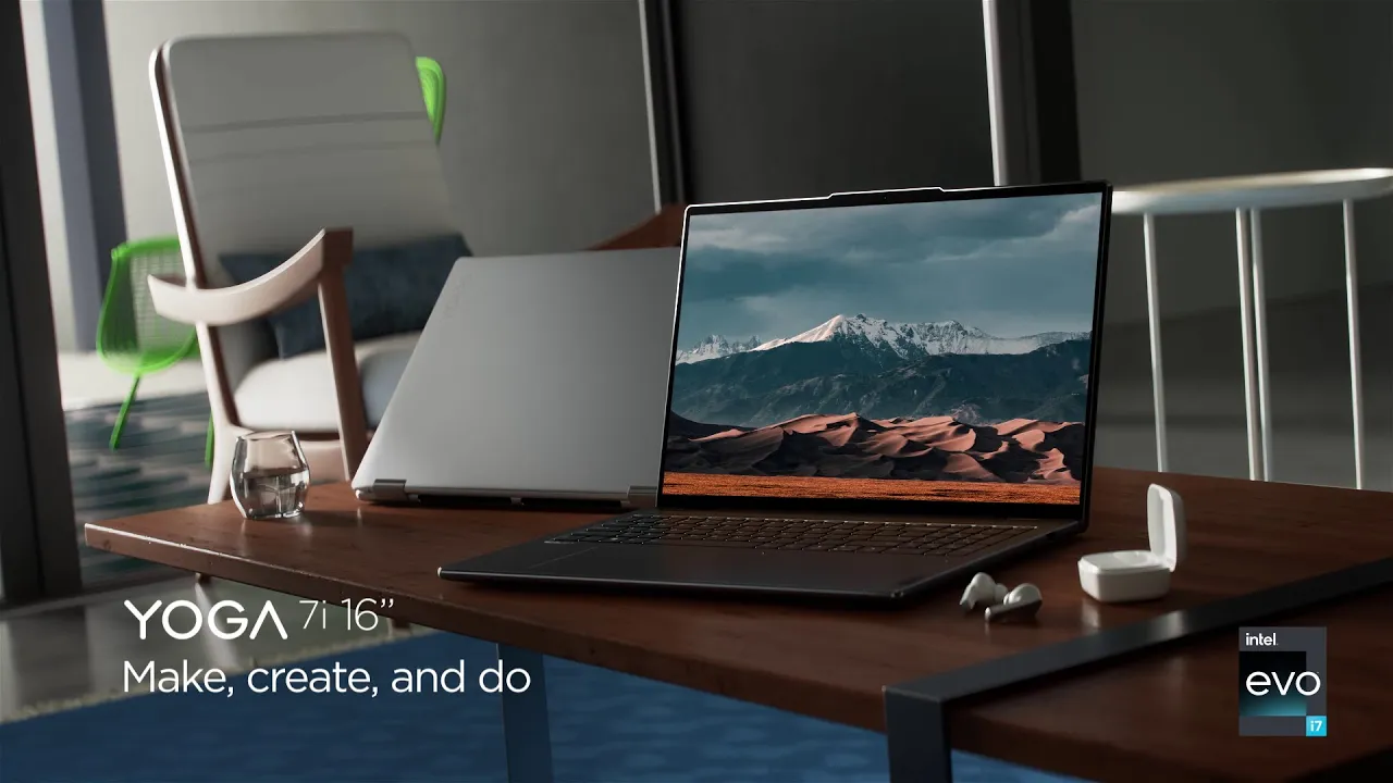 YOGA 7i Motion graphic title sequence 3D