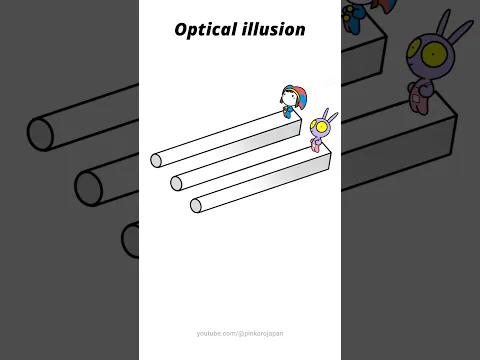 How is this possible?😱Easy 3D Trick Art😱Optical Illusion Animation by POMNI＆JAX😎#3d #illusion #trick