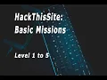 HackThisSite Basic Missions Level 1 to 5 nhiem vu co ban
