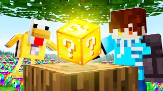 MINECRAFT pero los bloques sueltan LUCKY BLOCKS