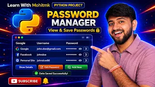 Build a Password Manager in Python Save View Passwords Securely Python Full Course 2026