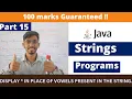 Write a program in Java to accept a string and display in place of vowels present in the string
