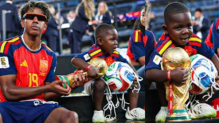 Lamine Yamal Brother Keyne Snatch WC Trophy from him after Final Win, Spain vs Argentina Highlights