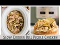 Slow Cooker Dill Pickle Chicken Sandwiches