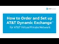 How to order and set up AT T Dynamic Exchange for AT T Virtual Private Network AT T Business