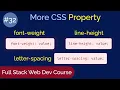 CSS for Beginners Font-weight line-height letter-spacing Master Web Development Tutorials