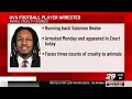 UVA football player arrested on animal cruelty charges