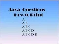 Java Interview Questions Print Pattern - 4