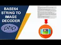 Base64 String to Image Decoder in PHP Base64 to Image Decode PHP Tutorial 2021 Player Of Code