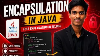 Java Encapsulation in Telugu Real Time Examples Getters Setters Core Java Tutorial