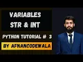 Variables in python Python tutorial in HINDI URDU AfnanCodeWala