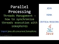 Threads Management - how to synchronize threads execution with semaphores
