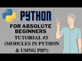 Using Modules Pip In Python Python Tutorials For Absolute Beginners In Hindi