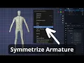 How To Symmetrize Mirror Armature in BLENDER
