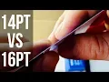 14pt business cards Vs 16pt business cards