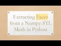 Extracting Faces from a Numpy-STL Mesh in Python