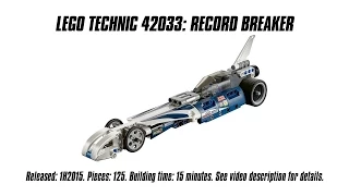 'Lego Technic 42033 Record Breaker' Unboxing, Speed Build & Review | Sariel's LEGO Technic Den