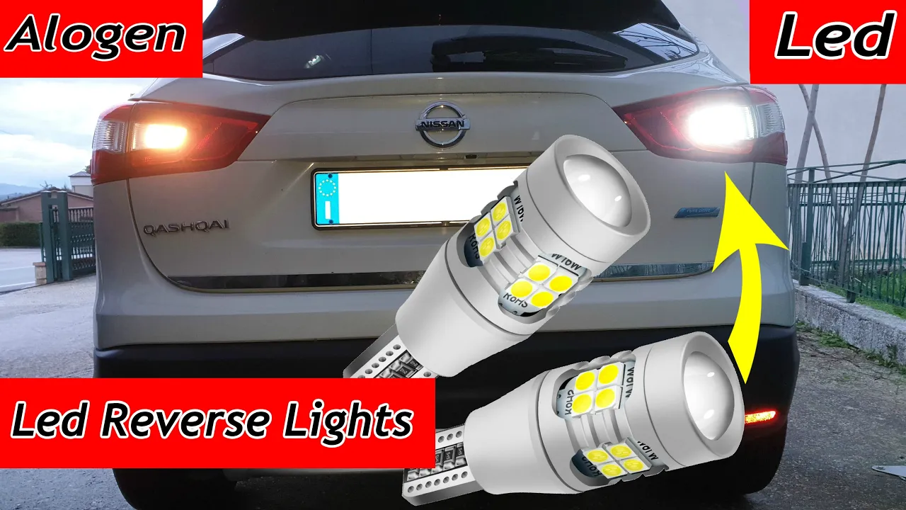 New LED Reverse Lights 921 T15 6000K Nissan Qashqai, Review and Installation