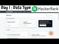 Day 1 Data Type 30 days of code Hackerrank Language Hindi Code With Pankaj