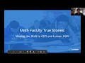 Math Faculty True Stories Making the Shift to OER and Lumen OHM