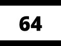 64 Second Countdown Timer White Screen With Sound Effect