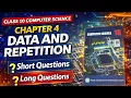 Class 10 computer science chapter 4 data and repetition short questions