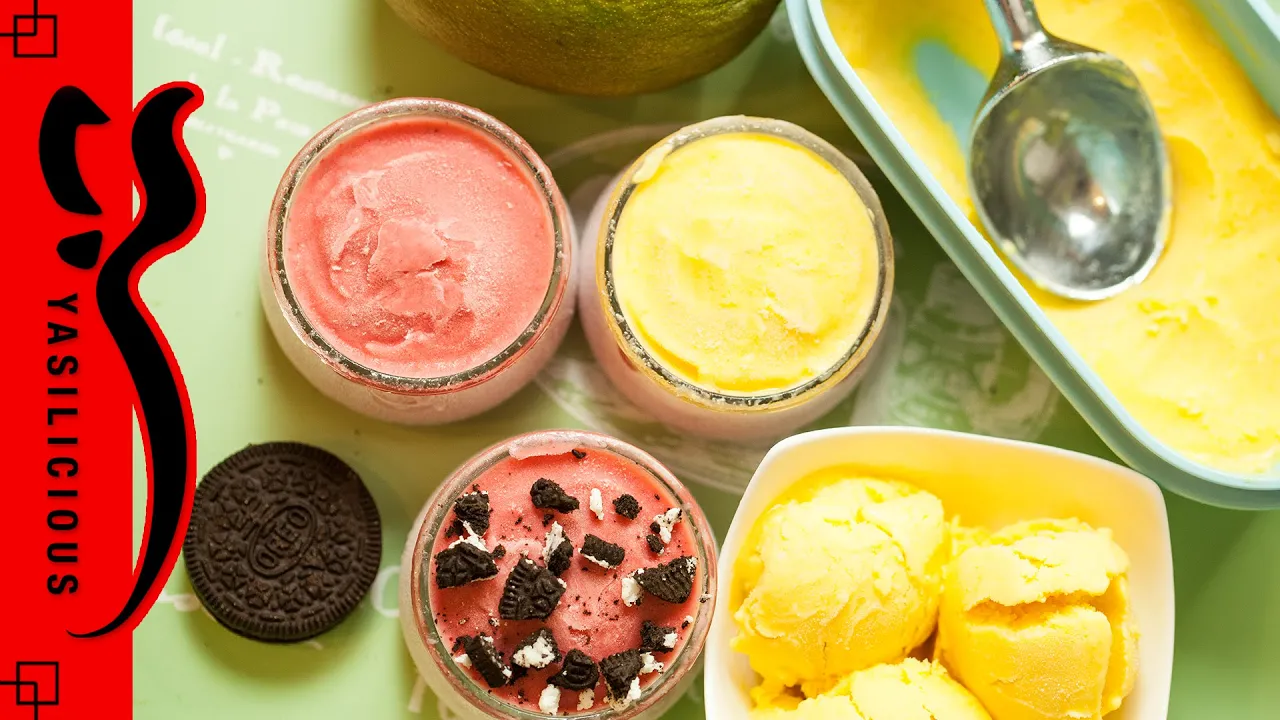 Frozen yogurt selber machen | Joghurteis in 3 Varianten | fruchtig | gesund | lecker. 