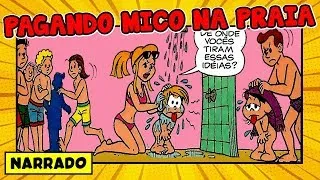 Magali e Dudu pagaram mico na praia!   magali e dudu pagaram mico na praia#3