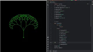 How To Draw Fractal Tree using Python s Turtle Module