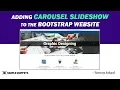 Adding Bootstrap Carousel Image Slideshow to the Website Tutorial - 17