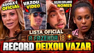 🚨URGENTE: RECORD DEIXA VAZAR PARTICIPANTES e APRESENTADOR DA CABINE DE A FAZENDA 18; SELFIE EXPLANA+