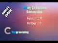 Binary to Decimal Conversion Explanation in Tamil Using While Loop