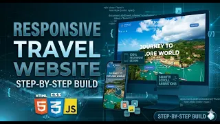Build a Stunning Travel Website HTML CSS JavaScript Responsive Design Free Code